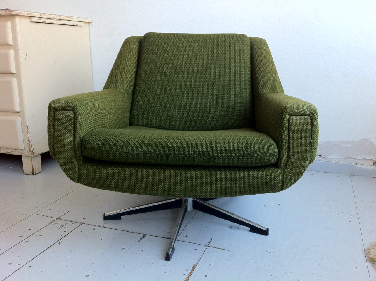 Vintage fauteuil, groen
